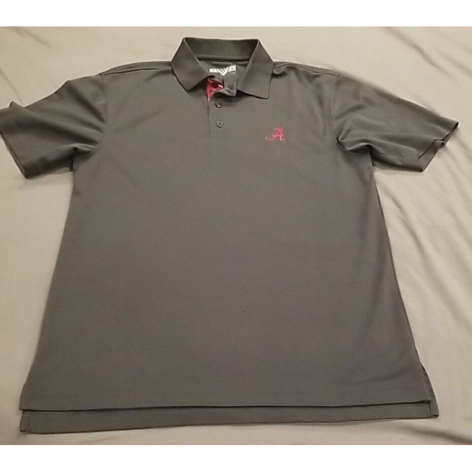University Of Alabama Crimson Tide Shirt Mens Small Gray Polo Ncaa Sec Roll Tide